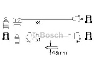BOSCH 0 986 356 945 uždegimo laido komplektas 
 Kibirkšties / kaitinamasis uždegimas -> Uždegimo laidai/jungtys