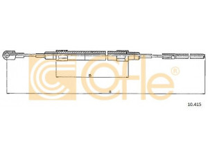 COFLE 10.415 trosas, stovėjimo stabdys 
 Stabdžių sistema -> Valdymo svirtys/trosai
34411150784, 34411156356
