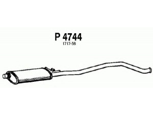 FENNO P4744 vidurinis duslintuvas 
 Išmetimo sistema -> Duslintuvas
1717-58, 1717-84