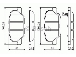 BOSCH 0 986 495 358 stabdžių trinkelių rinkinys, diskinis stabdys 
 Techninės priežiūros dalys -> Papildomas remontas
16 098 996 80, GHY92648Z, GHY92648ZA