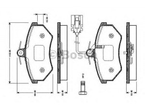 BOSCH 0 986 TB2 072 stabdžių trinkelių rinkinys, diskinis stabdys 
 Techninės priežiūros dalys -> Papildomas remontas
85369815E, 8A0698151, 357 615 116