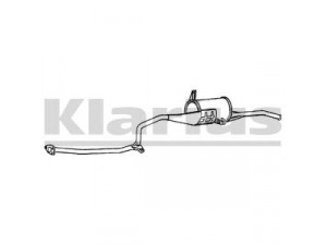 KLARIUS 270011 galinis duslintuvas 
 Išmetimo sistema -> Duslintuvas
501840, 925127, MB252679, MB431364