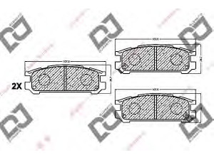 DJ PARTS BP1037 stabdžių trinkelių rinkinys, diskinis stabdys 
 Techninės priežiūros dalys -> Papildomas remontas
AY060-FJ001, AY060FJ001, 26296-AA060