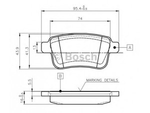 BOSCH 0 986 TB3 063 stabdžių trinkelių rinkinys, diskinis stabdys 
 Techninės priežiūros dalys -> Papildomas remontas
415 421 04 10, A 415 421 04 10