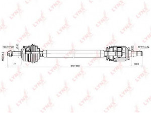 LYNXauto CD-4602 kardaninis velenas 
 Ratų pavara -> Kardaninis velenas
2108-2215010