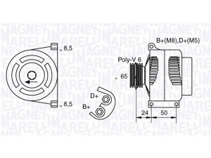 MAGNETI MARELLI 063377006010 kintamosios srovės generatorius 
 Elektros įranga -> Kint. sr. generatorius/dalys -> Kintamosios srovės generatorius
51714794, 51859037