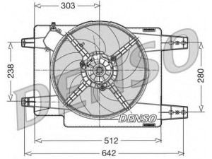 DENSO DER01011 ventiliatorius, radiatoriaus 
 Aušinimo sistema -> Oro aušinimas
60657850, 60814437, 60657850, 60814437