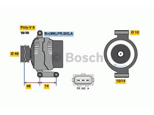BOSCH 0 986 049 980 kintamosios srovės generatorius 
 Elektros įranga -> Kint. sr. generatorius/dalys -> Kintamosios srovės generatorius
1145715, 1464755, 1479818, 2S6T10300FA