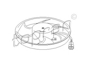 TOPRAN 207 916 ventiliatorius, radiatoriaus 
 Aušinimo sistema -> Oro aušinimas
09157173, 13 41 204, 13 41 256