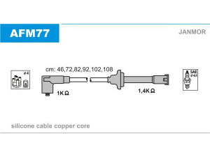 JANMOR AFM77 uždegimo laido komplektas 
 Kibirkšties / kaitinamasis uždegimas -> Uždegimo laidai/jungtys
60564150, 60564151, 60564150, 60564151