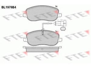 FTE BL1976B4 stabdžių trinkelių rinkinys, diskinis stabdys 
 Techninės priežiūros dalys -> Papildomas remontas
77363627