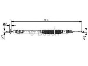 BOSCH 1 987 482 001 trosas, stovėjimo stabdys 
 Stabdžių sistema -> Valdymo svirtys/trosai
4745 Z8, 4746 35, 4745 Z8, 4746 35