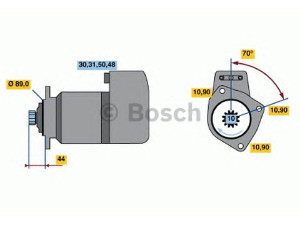 BOSCH 0 001 417 015 starteris