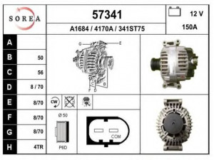 EAI 57341 kintamosios srovės generatorius
0141541102, A0141541102