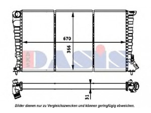 AKS DASIS 160036N radiatorius, variklio aušinimas
96437253