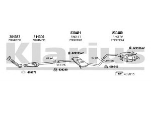 KLARIUS 720730E išmetimo sistema 
 Išmetimo sistema -> Išmetimo sistema, visa