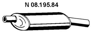 EBERSPÄCHER 08.195.84 galinis duslintuvas 
 Išmetimo sistema -> Duslintuvas
58 52 976, 8 52 798
