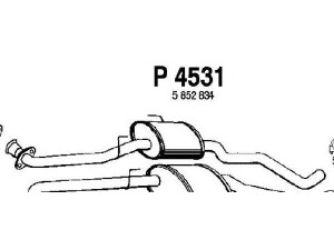 FENNO P4531 vidurinis duslintuvas 
 Išmetimo sistema -> Duslintuvas
5852834, 852109