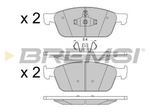 BREMSI BP3546 stabdžių trinkelių rinkinys, diskinis stabdys
1775091, 1797211, 5181461, BV61-2K021-AC