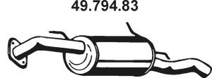 EBERSPÄCHER 49.794.83 galinis duslintuvas 
 Išmetimo sistema -> Duslintuvas
Z503-40-100, Z520-40-100A