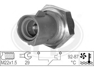 ERA 330182 temperatūros jungiklis, radiatoriaus ventiliatorius 
 Aušinimo sistema -> Siuntimo blokas, aušinimo skysčio temperatūra
1646398, 6146107, 6146110, 6168439