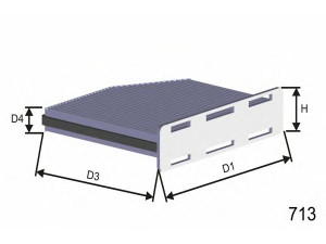 MISFAT HB166 filtras, salono oras 
 Techninės priežiūros dalys -> Techninės priežiūros intervalai
1K0819644, 1K0819644A, 1K0819644B