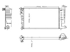 ORDONEZ 1020831809 radiatorius, variklio aušinimas 
 Aušinimo sistema -> Radiatorius/alyvos aušintuvas -> Radiatorius/dalys
0000133047, 1301K1, 1301K2, 1301TH