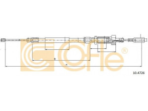 COFLE 10.4726 trosas, stovėjimo stabdys 
 Stabdžių sistema -> Valdymo svirtys/trosai
1338683080, 4745W6
