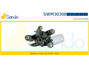 SANDO SWM30308.1 valytuvo variklis 
 Priekinio stiklo valymo sistema -> Varikliukas, priekinio stiklo valytuvai
50506921, 60697309, 46556120, 60697309