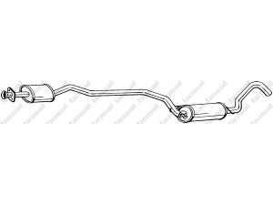 BOSAL 295-889 vidurinis duslintuvas 
 Išmetimo sistema -> Duslintuvas
1648681, 5018637, 5018638, 5022605