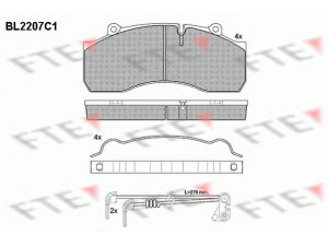 FTE BL2207C1 stabdžių trinkelių rinkinys, diskinis stabdys 
 Techninės priežiūros dalys -> Papildomas remontas
7 258 57, RS188923057317900