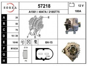 EAI 57218 kintamosios srovės generatorius
12317837981, 12317838656