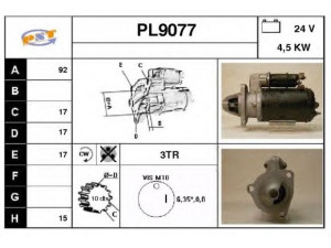 SNRA PL9077 starteris