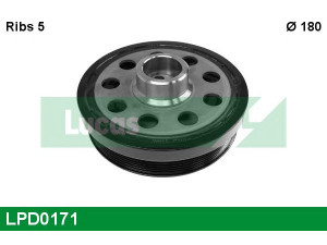 LUCAS ENGINE DRIVE LPD0171 skriemulys, alkūninis velenas 
 Diržinė pavara -> Dirželio skriemulys
11237797995, 11237799153, 11237823191