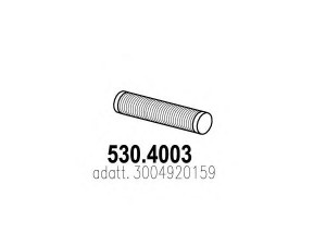 ASSO 530.4003 lanksti žarna, išmetimo sistema 
 Išmetimo sistema -> Išmetimo vamzdžiai
3004920159