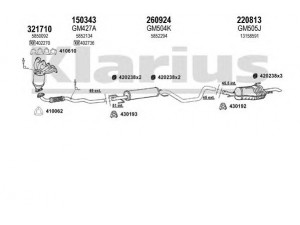 KLARIUS 391314E išmetimo sistema 
 Išmetimo sistema -> Išmetimo sistema, visa