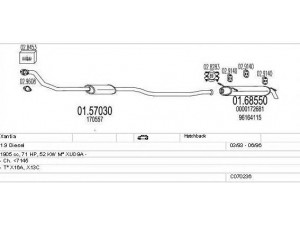 MTS C070236001174 išmetimo sistema 
 Išmetimo sistema -> Išmetimo sistema, visa