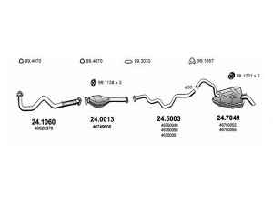 ASSO ART1315 išmetimo sistema 
 Išmetimo sistema -> Išmetimo sistema, visa