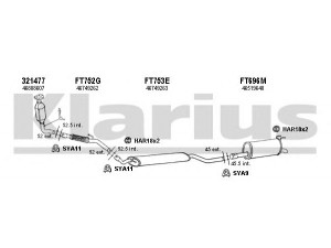 KLARIUS 330952U išmetimo sistema 
 Išmetimo sistema -> Išmetimo sistema, visa