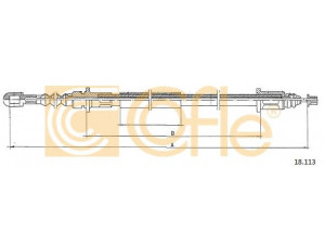 COFLE 18.113 sankabos trosas 
 Dviratė transporto priemonės -> Kabeliai ir tachometro velenaai -> Sankabos trosas
3134016110
