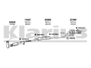 KLARIUS 750168E išmetimo sistema 
 Išmetimo sistema -> Išmetimo sistema, visa