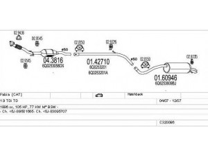MTS C320096010763 išmetimo sistema 
 Išmetimo sistema -> Išmetimo sistema, visa