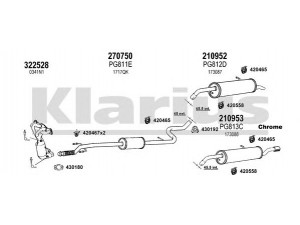 KLARIUS 631098E išmetimo sistema 
 Išmetimo sistema -> Išmetimo sistema, visa