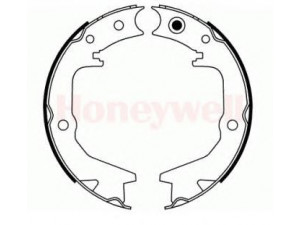BENDIX 362435B stabdžių trinkelių komplektas, stovėjimo stabdis 
 Stabdžių sistema -> Rankinis stabdys
1605666, MB668906, MB668907, MB668908