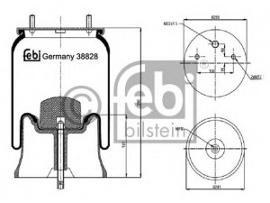 FEBI BILSTEIN 38828 dėklas, pneumatinė pakaba 
 Pakaba -> Pneumatinė pakaba
3 229 0033 00