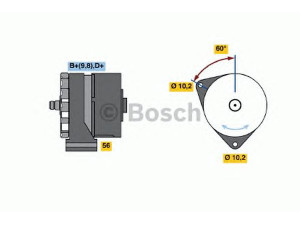 BOSCH 0 120 489 356 kintamosios srovės generatorius
