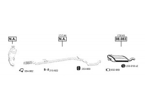 ASMET PE081580 išmetimo sistema 
 Išmetimo sistema -> Išmetimo sistema, visa