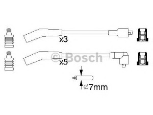 BOSCH 0 986 356 819 uždegimo laido komplektas 
 Kibirkšties / kaitinamasis uždegimas -> Uždegimo laidai/jungtys