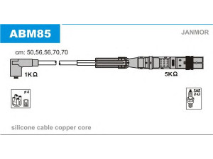 JANMOR ABM85 uždegimo laido komplektas 
 Kibirkšties / kaitinamasis uždegimas -> Uždegimo laidai/jungtys
071 905 409 H, 071905409H