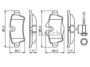 BOSCH 0 986 494 242 stabdžių trinkelių rinkinys, diskinis stabdys 
 Techninės priežiūros dalys -> Papildomas remontas
34 21 6 772 894, 34 21 6 778 325